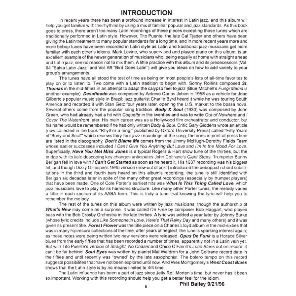 Aebersold vol. 74: Latin Jazz