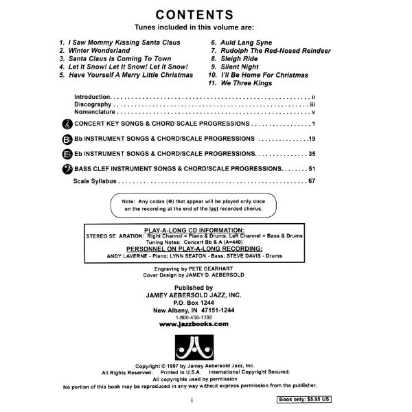 Aebersold vol. 78: Jazz "Holiday" Classics