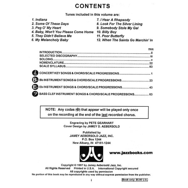 Aebersold vol. 80: Indiana