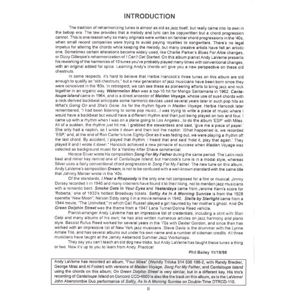 Aebersold vol. 85: Andy Laverne - Tunes You Thought You Knew