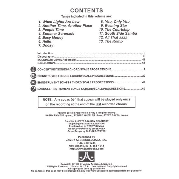 Aebersold vol. 87: Benny Carter - When Lights Are Low