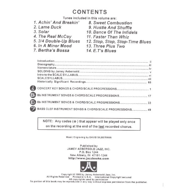 Aebersold vol. 88: Millennium Blues