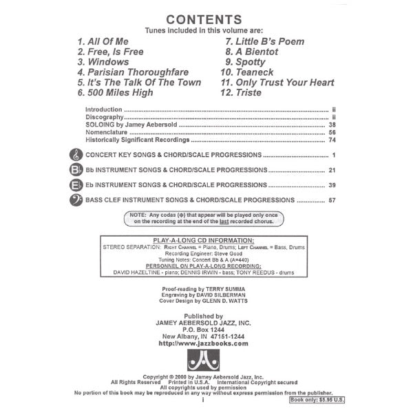 Aebersold vol. 95: 500 Miles High