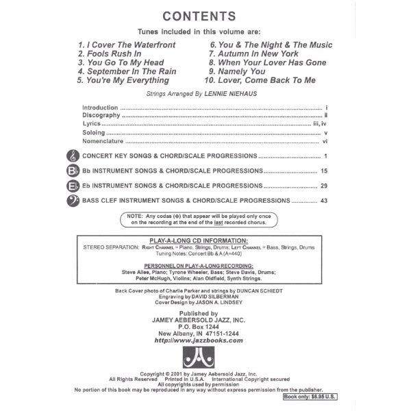 Aebersold vol. 97: Standards With Strings