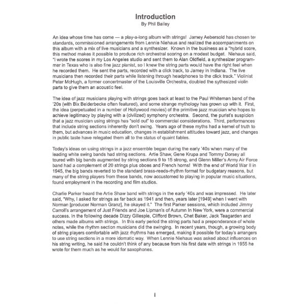 Aebersold vol. 97: Standards With Strings