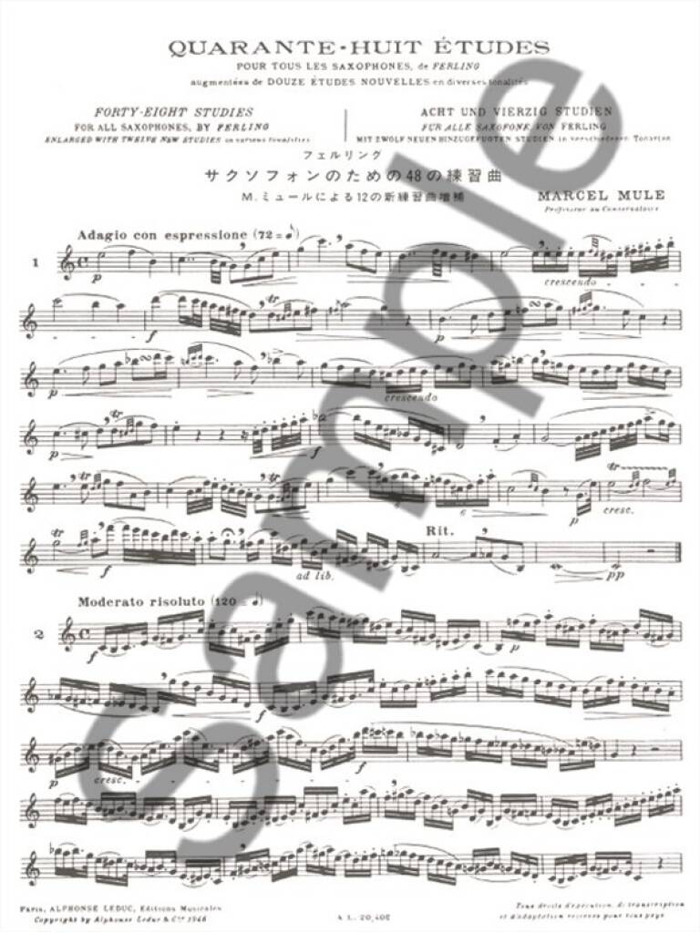 48 Études (Ferling) saxofoon