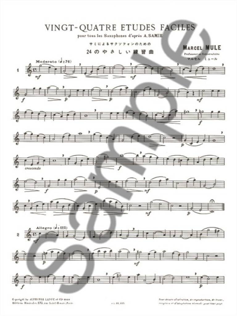 24 Études Faciles saxofoon