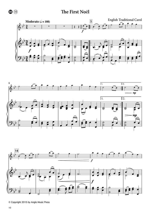 15 Easy Christmas Carols dwarsfluit & piano