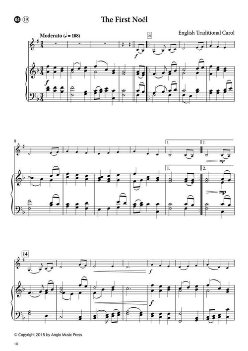 15 Easy Christmas Carols Bb klarinet & piano