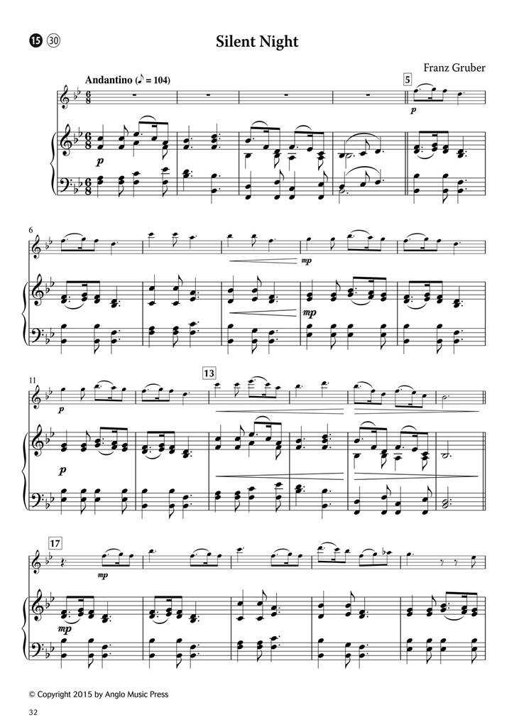 15 Intermediate Christmas Carols dwarsfluit & piano