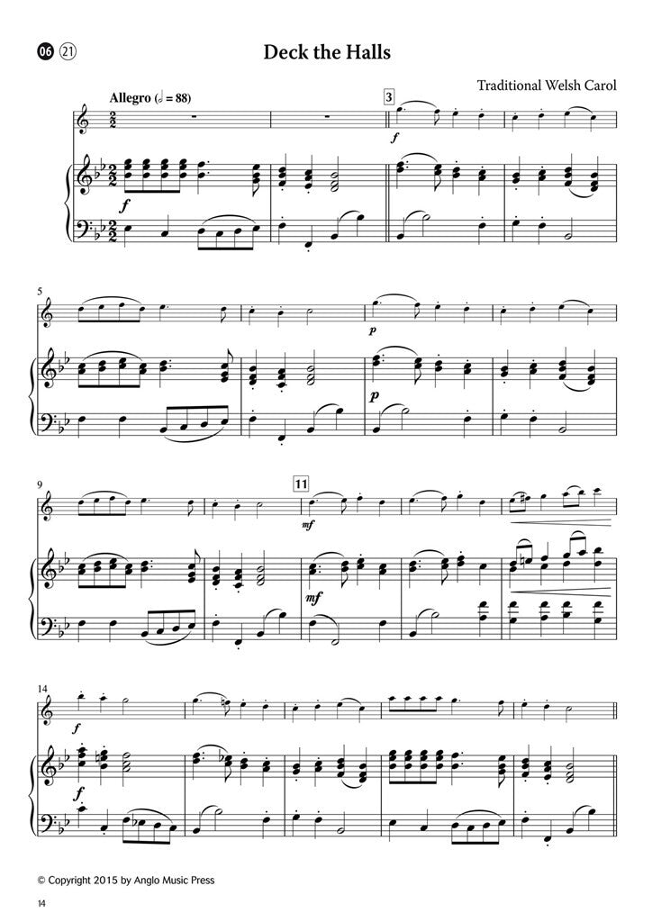 15 Intermediate Christmas Carols tenorsax & piano