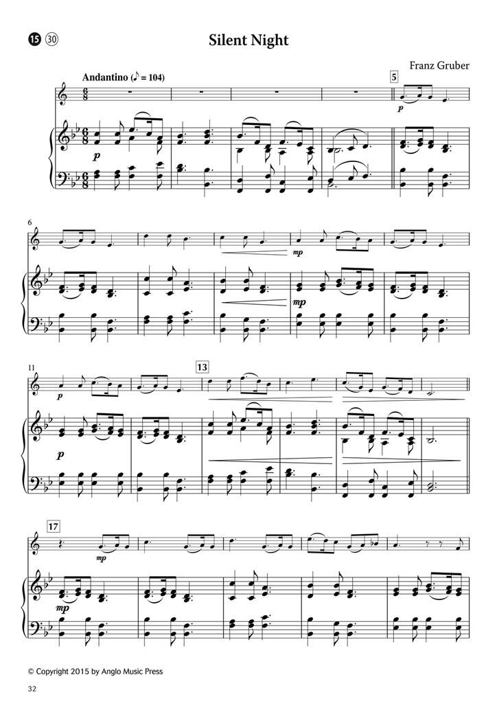 15 Intermediate Christmas Carols Bb trompet & piano