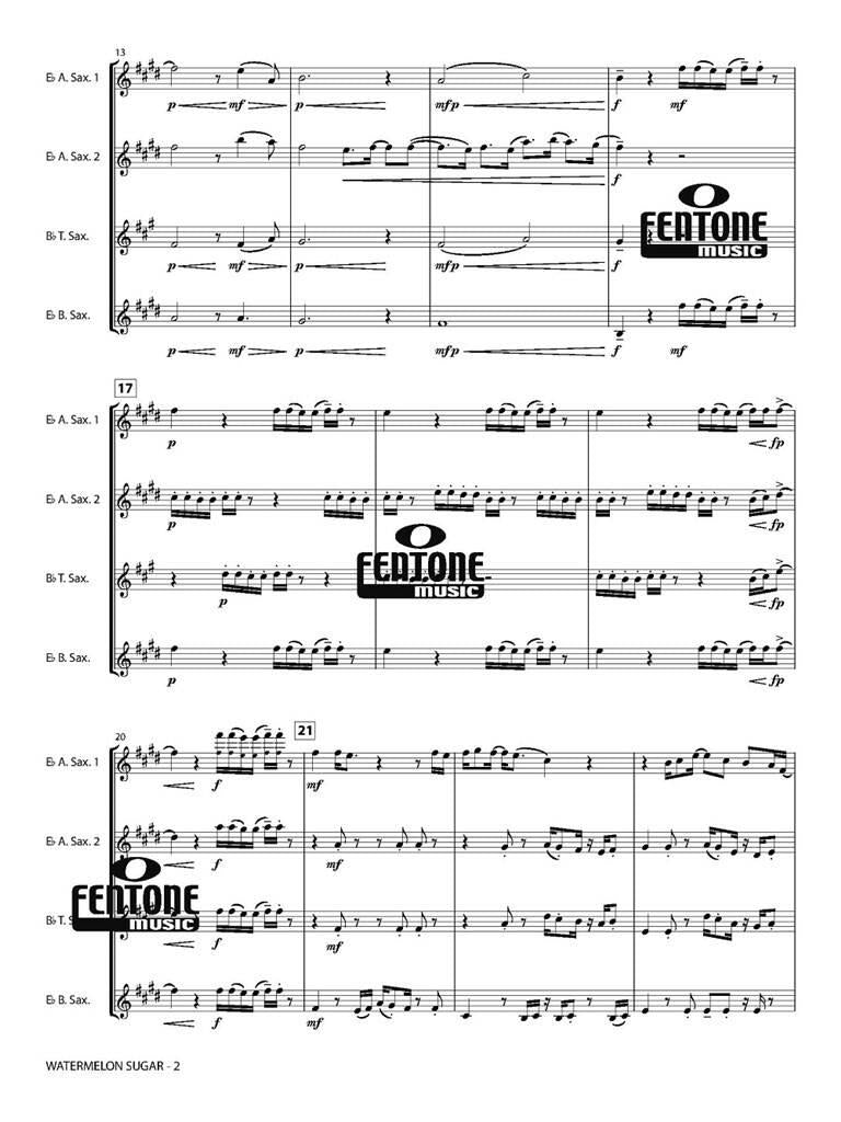 Watermelon Sugar saxofoon kwartet