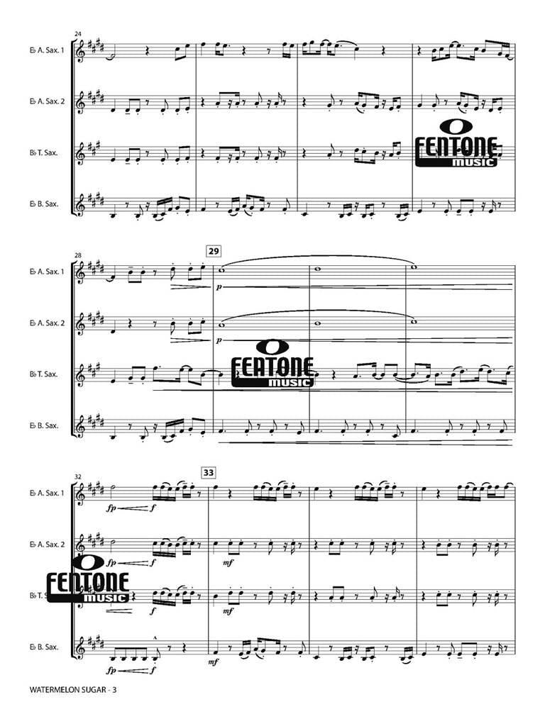 Watermelon Sugar saxofoon kwartet