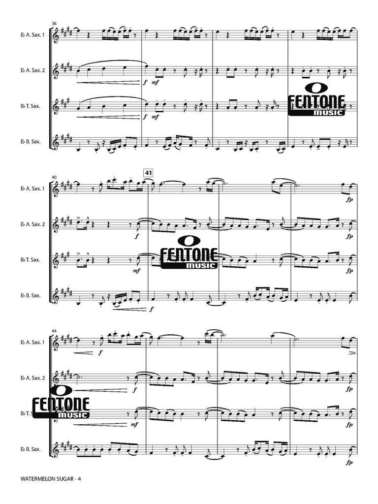 Watermelon Sugar saxofoon kwartet