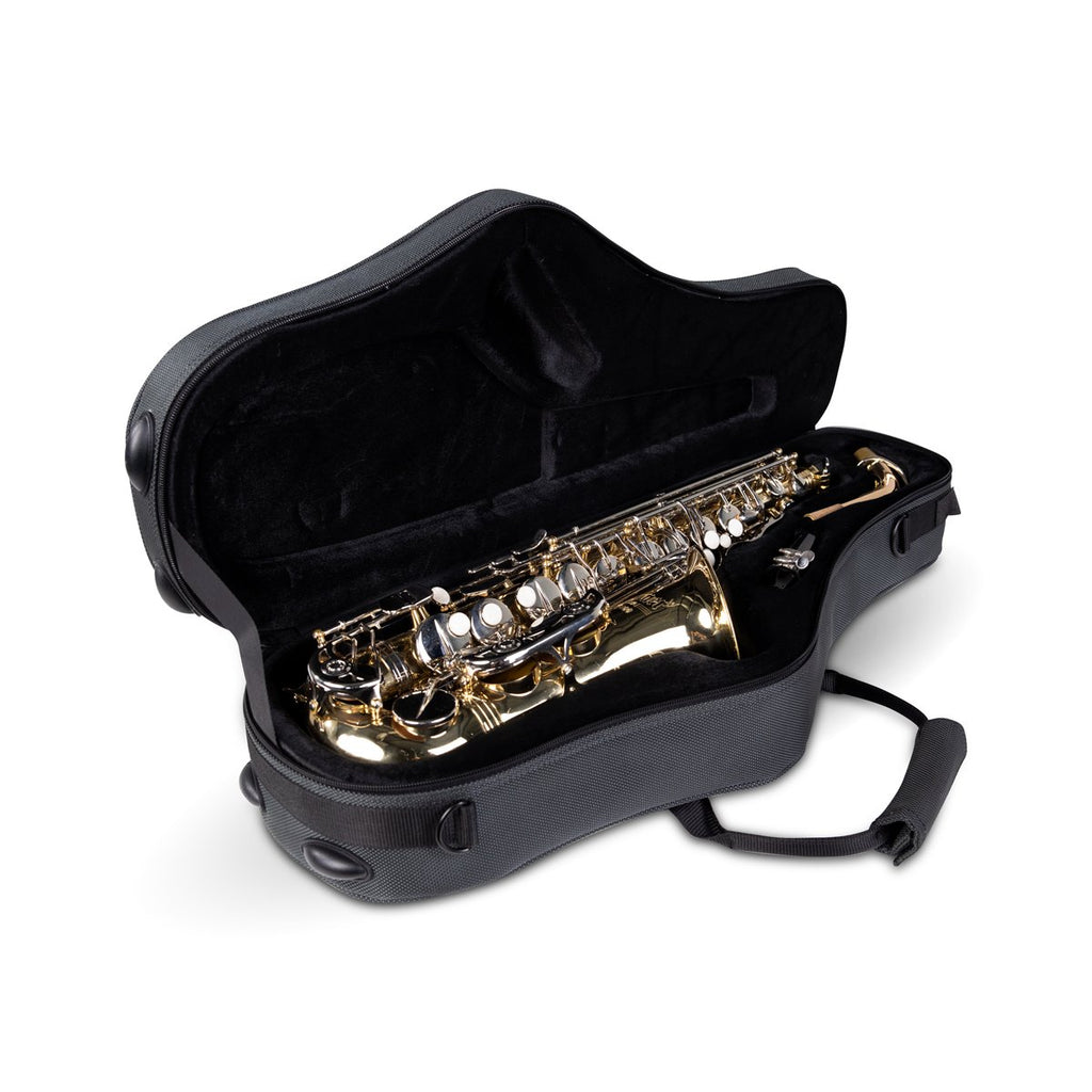 Gator altsax koffer met altsaxofoon