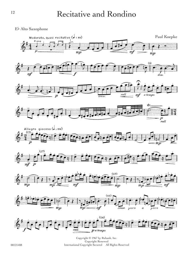 Rubank Treasures altsax & piano