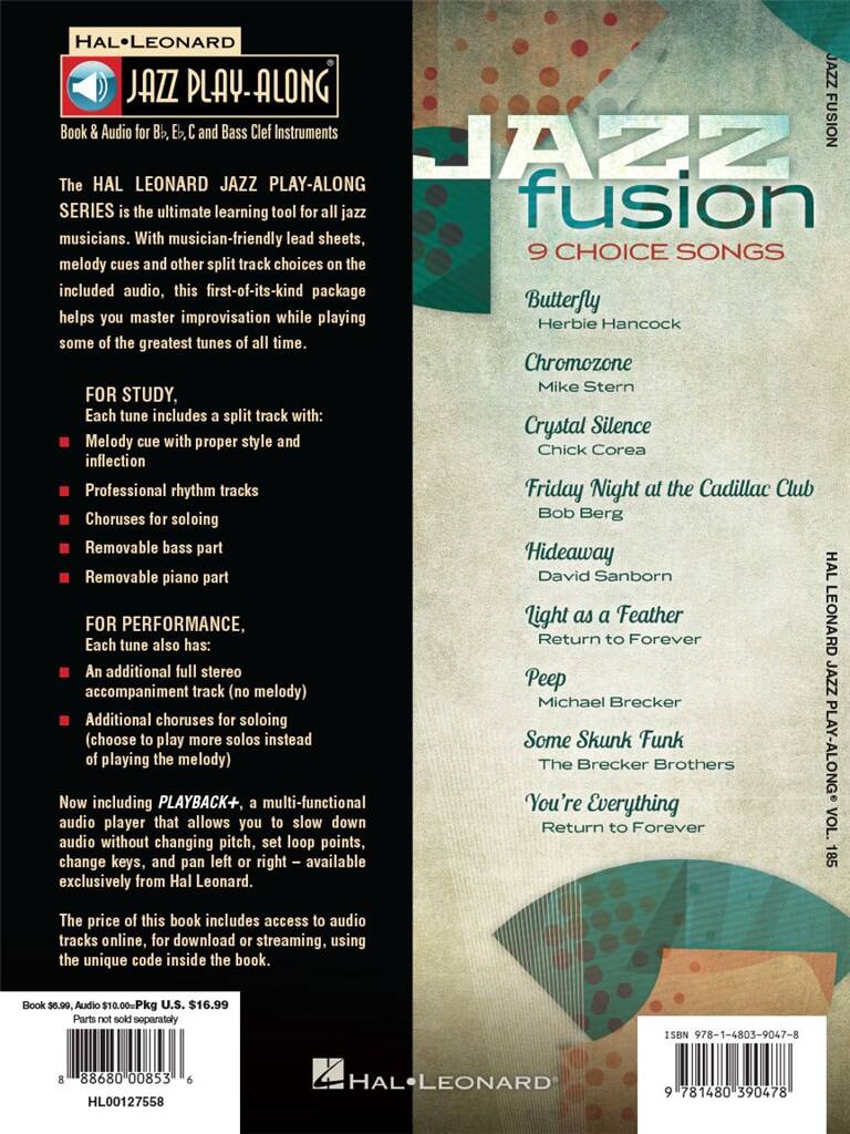 Jazz Play Along vol. 185: Jazz Fusion