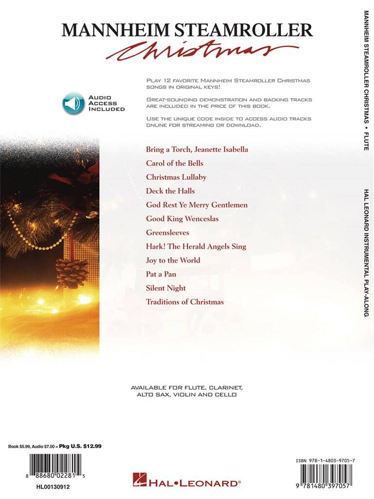 Instrumental Play-Along: Mannheim Steamroller Christmas dwarsfluit