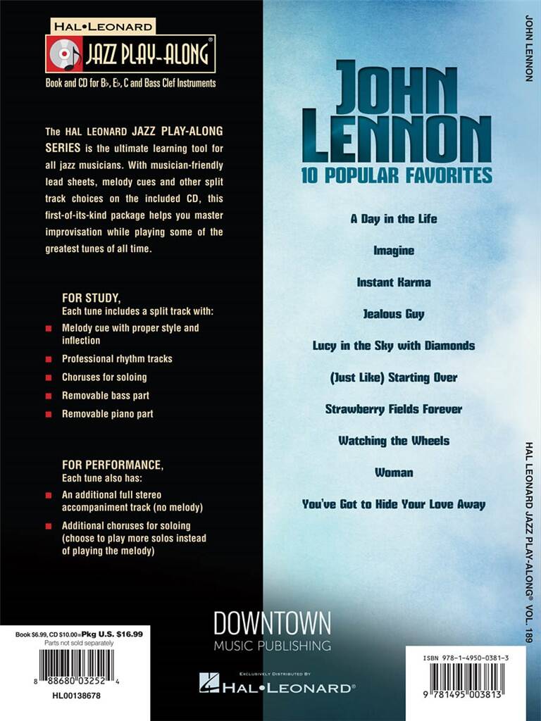 Jazz Play Along vol. 189: John Lennon