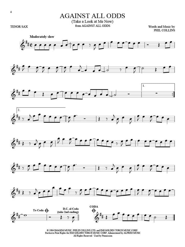 101 Movie Hits tenorsax