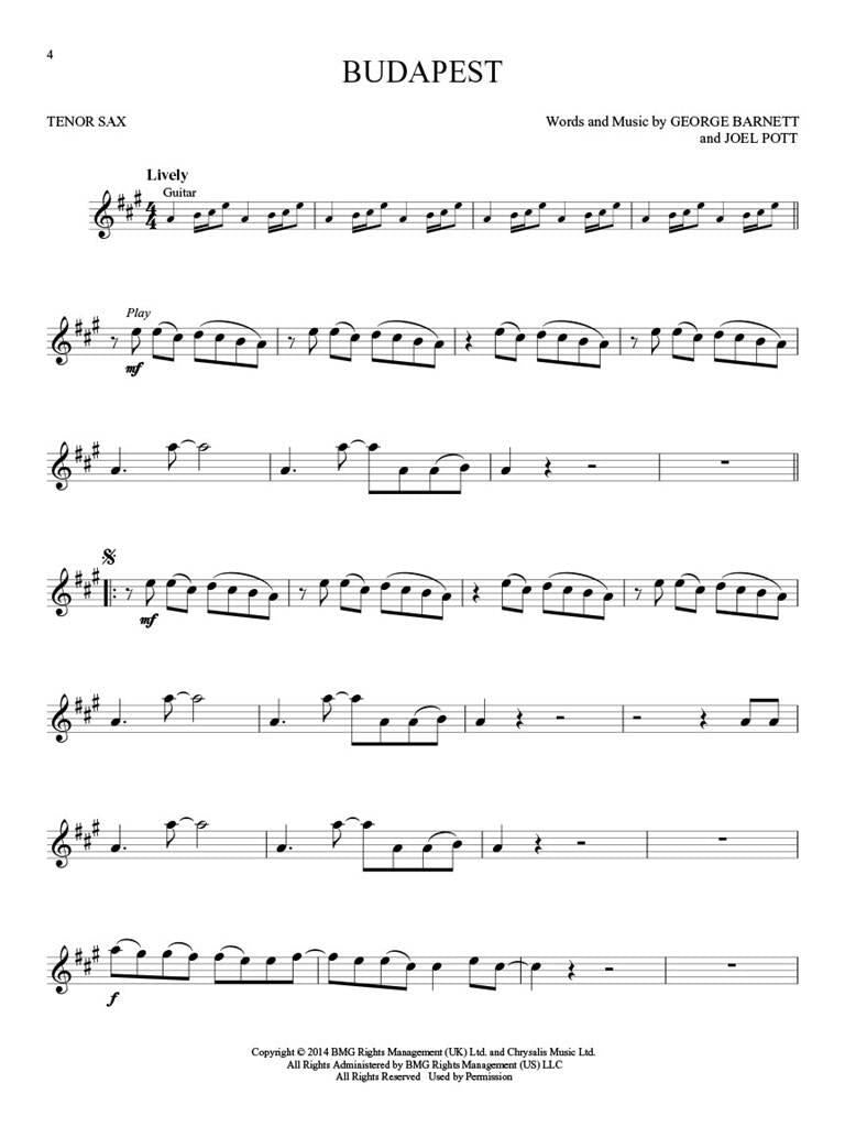 Instrumental Play-Along: Top Hits tenorsax