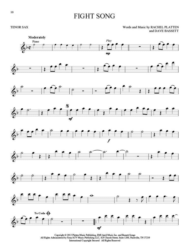 Instrumental Play-Along: Top Hits tenorsax