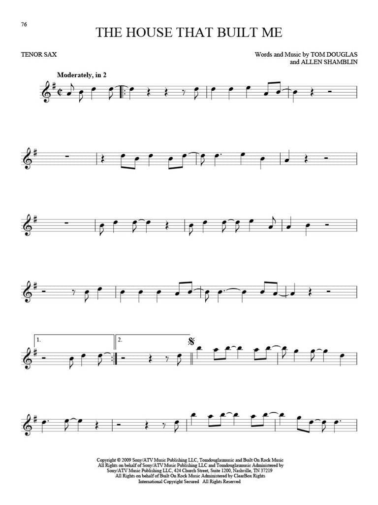 101 Hit Songs tenorsax