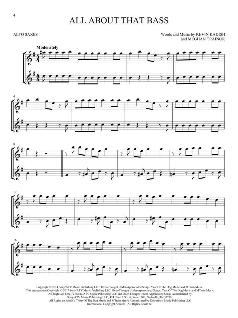 Easy Instrumental Duets: Hit Songs for Two Alto Saxophones