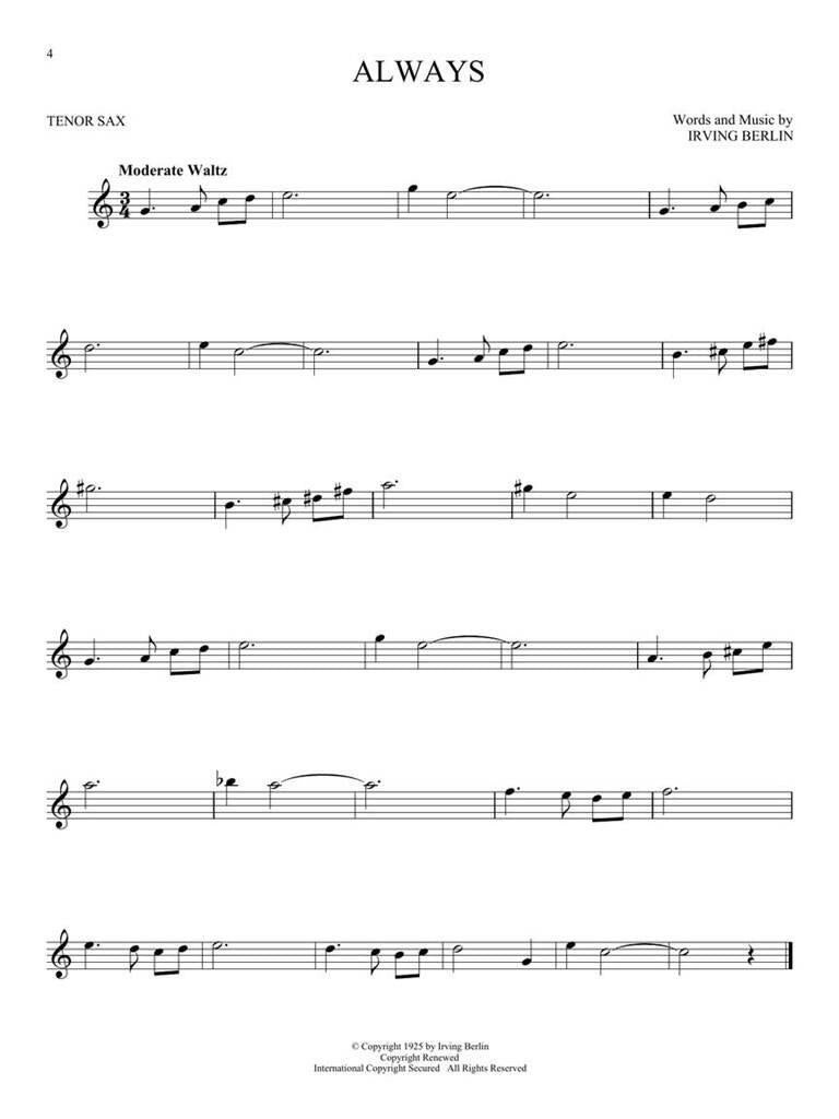 101 Most Beautiful Songs tenorsax