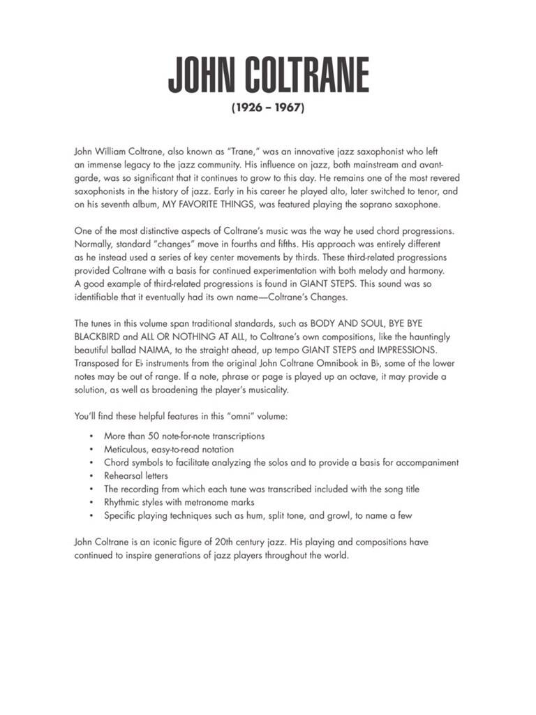 John Coltrane Omnibook Eb