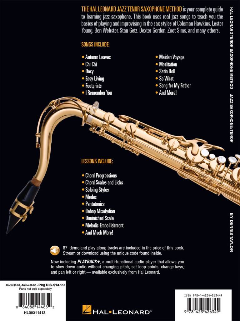 Hal Leonard Saxophone Method: Jazz Saxophone tenorsax
