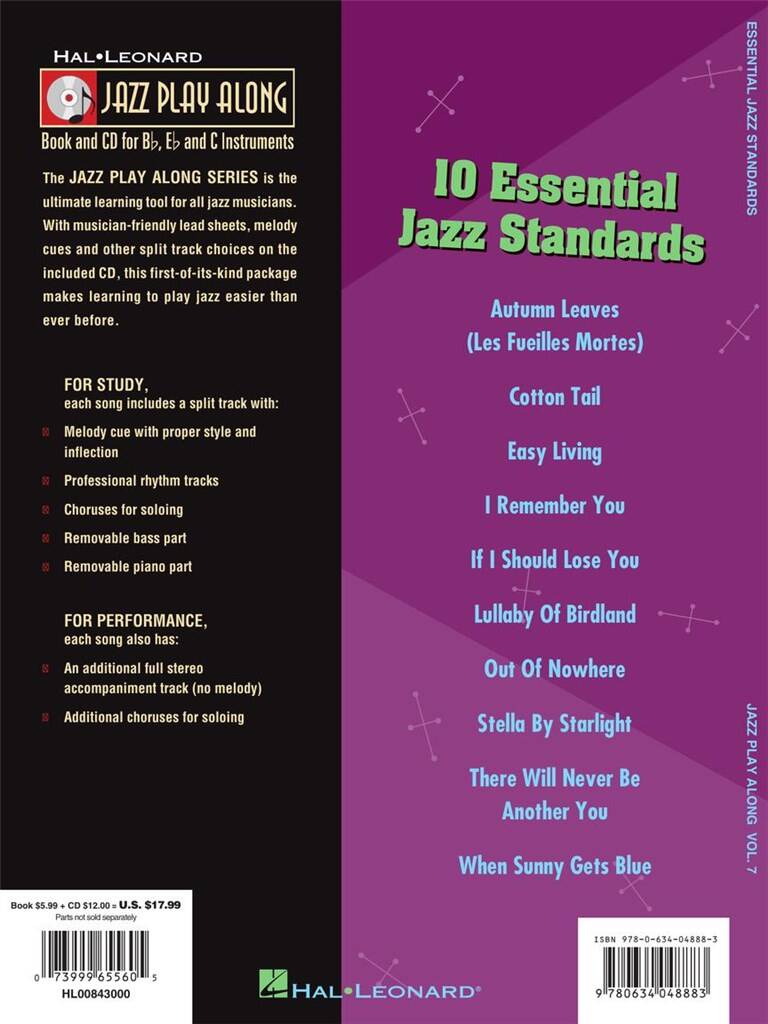 Jazz Play Along vol. 7: Essential Jazz Standards