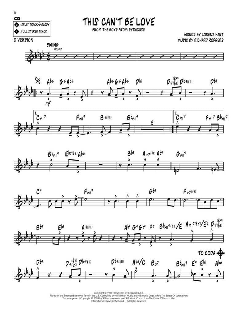 Jazz Play Along vol. 21: Rodgers & Hart Classics