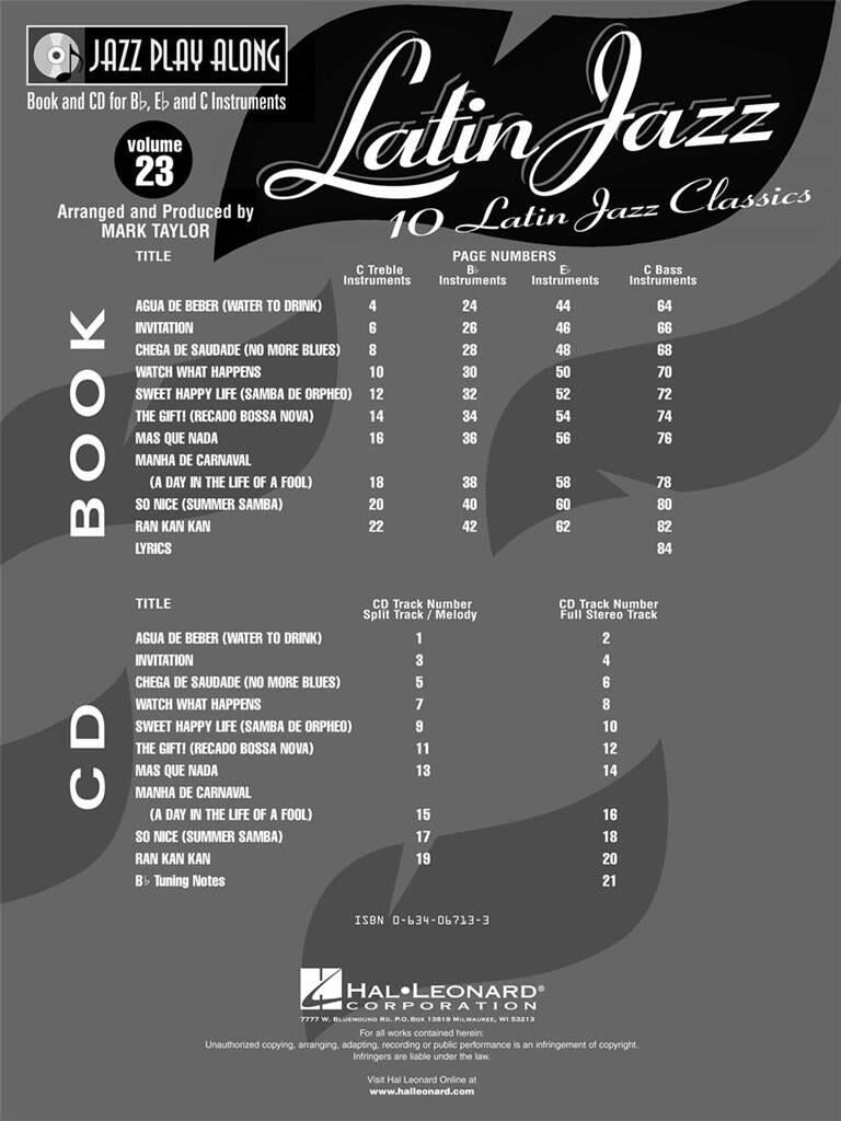 Jazz Play Along vol. 23: Latin Jazz