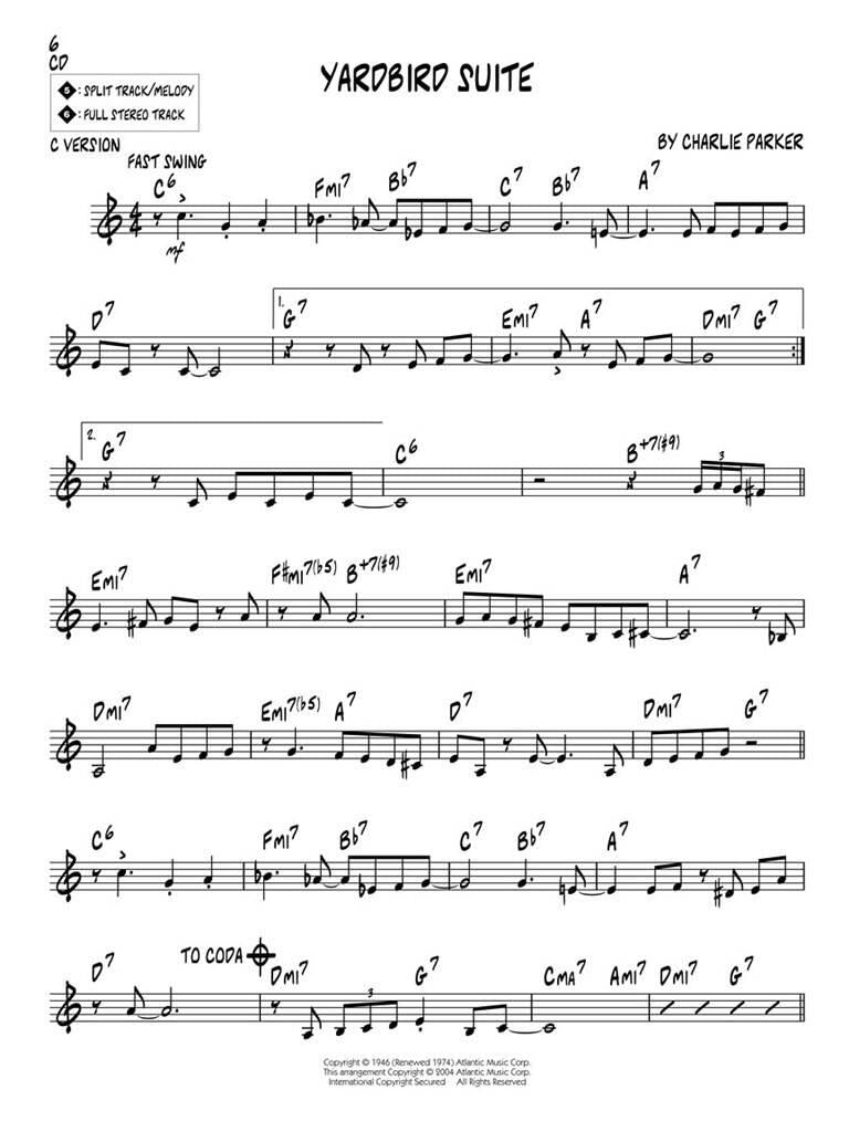 Jazz Play Along vol. 26: Charlie Parker