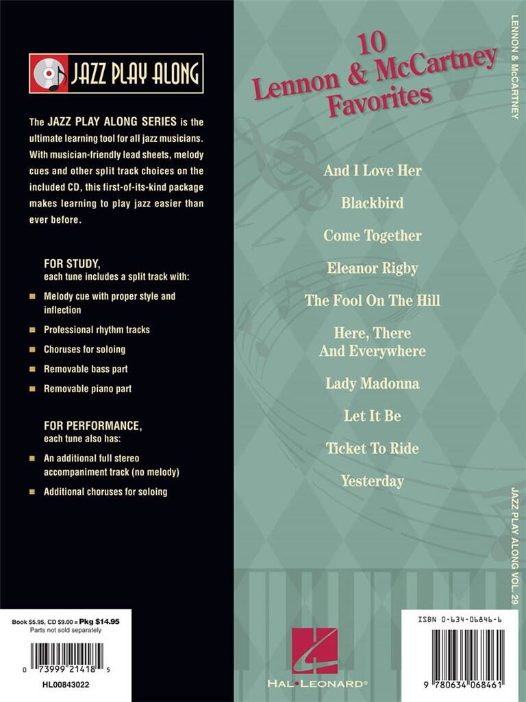 Jazz Play Along vol. 29: Lennon & McCartney