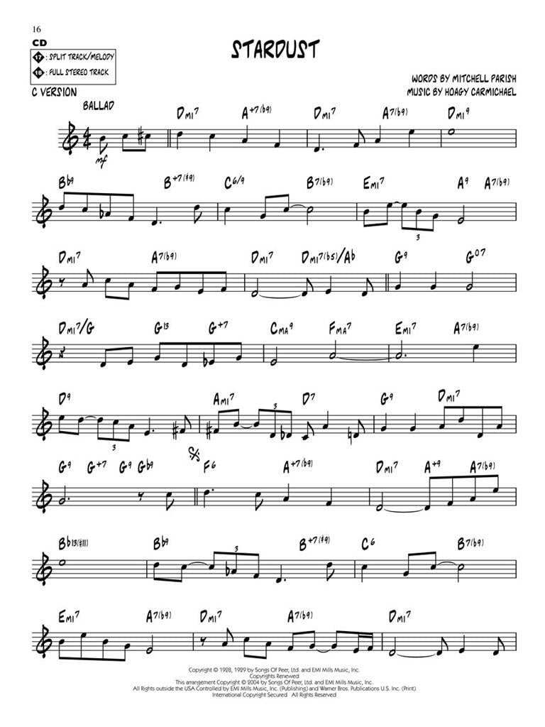 Jazz Play Along vol. 34: All time Standards