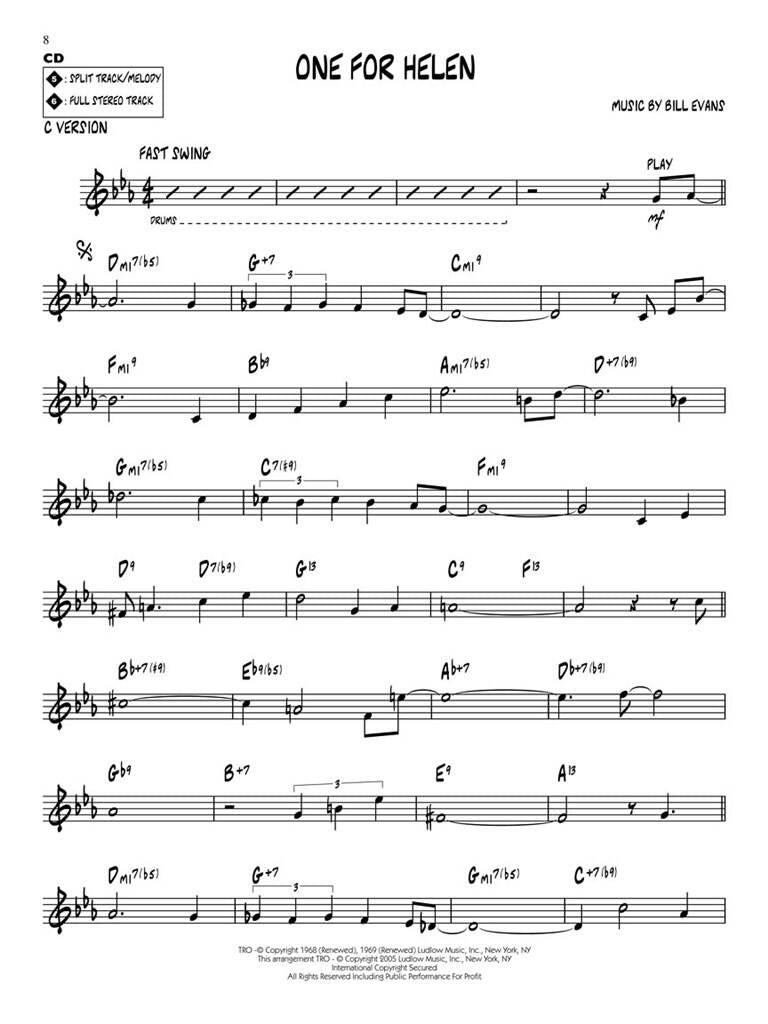 Jazz Play Along vol. 37: Bill Evans: 10 Original Compositions