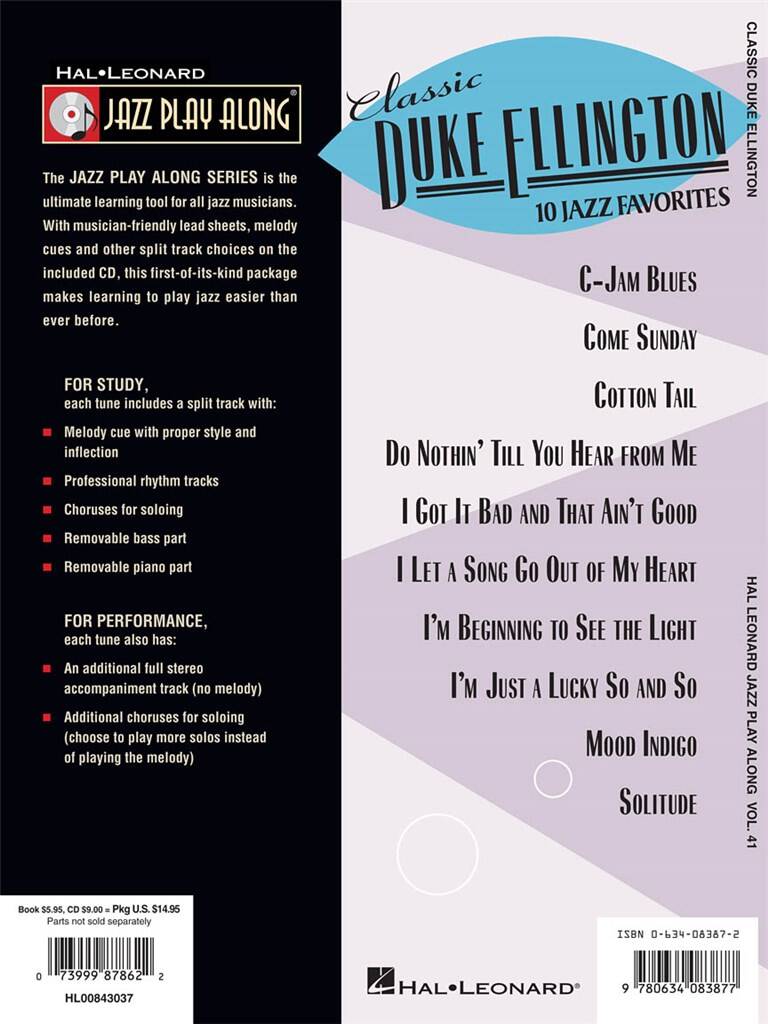 Jazz Play Along vol. 41: Classic Duke Ellington