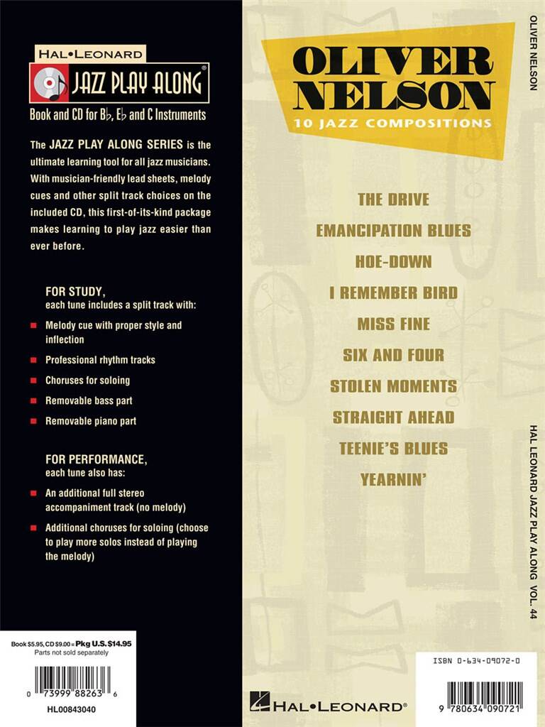 Jazz Play Along vol. 44: Oliver Nelson