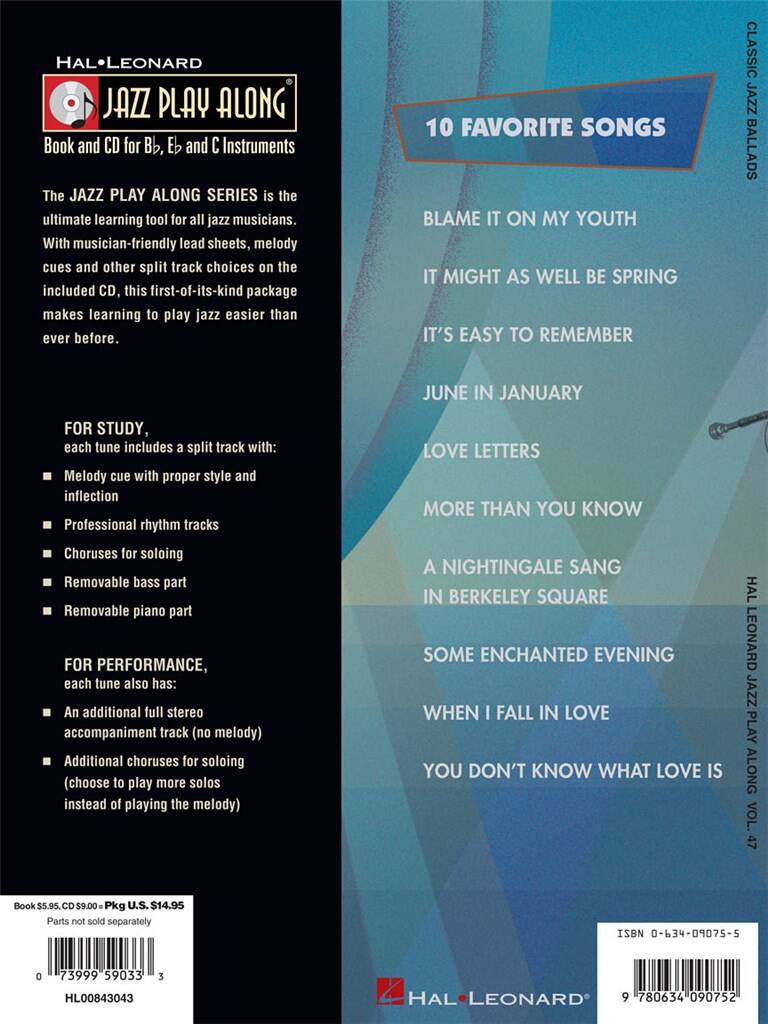 Jazz Play Along vol. 47: Classic Jazz Ballads