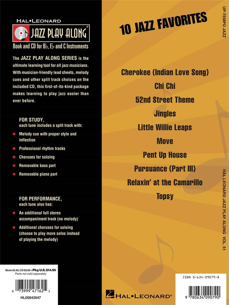 Jazz Play Along vol. 51: Up-Tempo Jazz