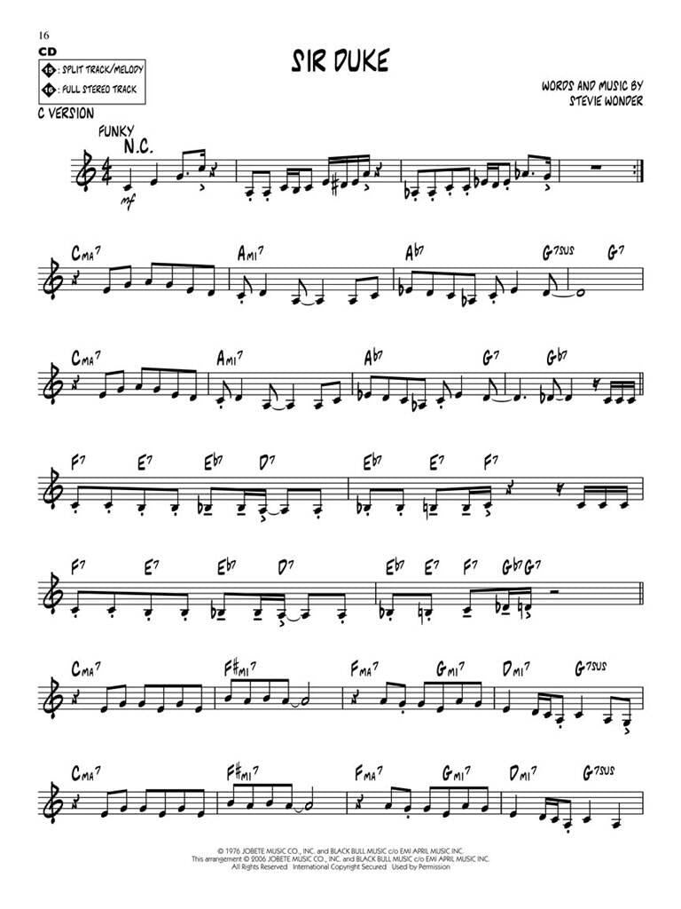 Jazz Play Along vol. 52: Stevie Wonder