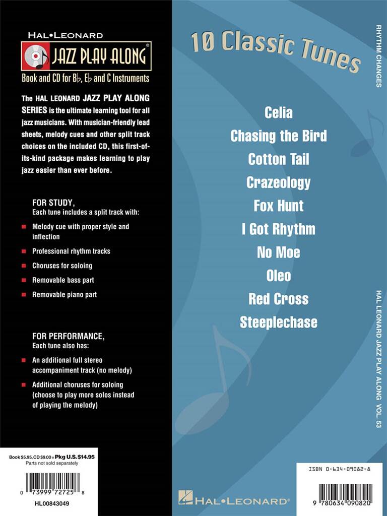 Jazz Play Along vol. 53: Rhythm Changes