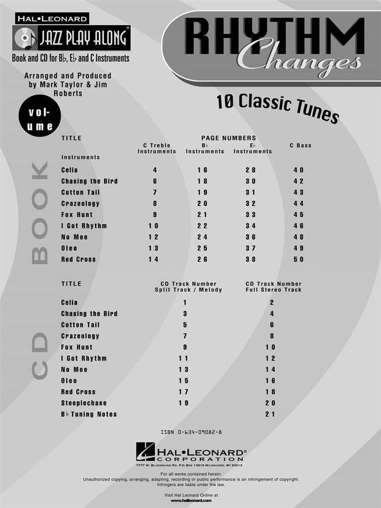Jazz Play Along vol. 53: Rhythm Changes