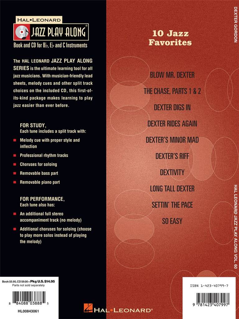 Jazz Play Along vol. 60: Dexter Gordon