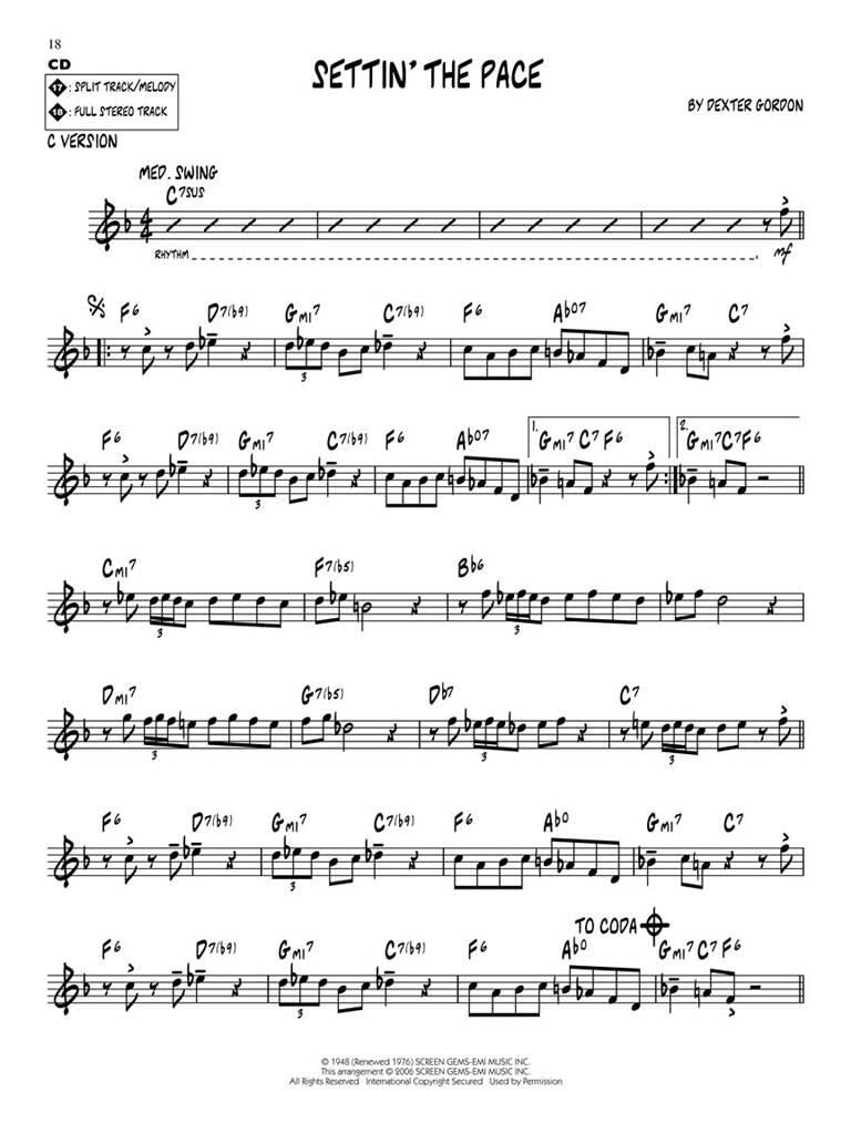 Jazz Play Along vol. 60: Dexter Gordon