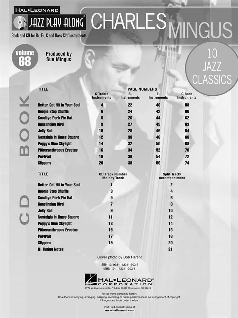 Jazz Play Along vol. 68: Charles Mingus