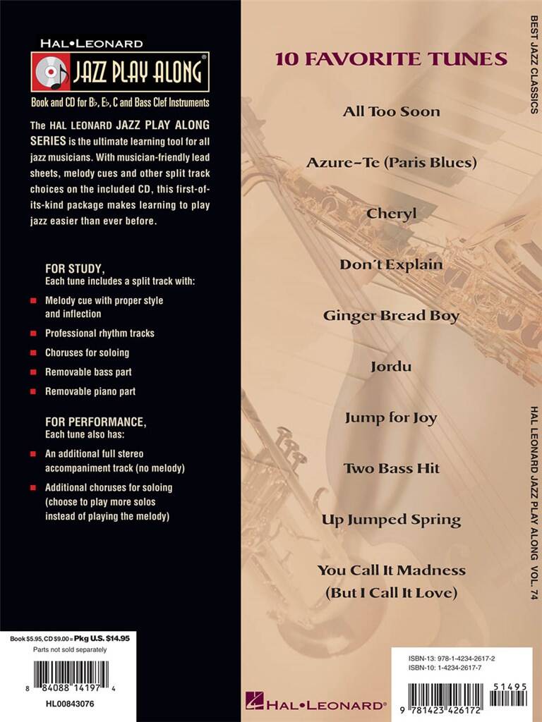 Jazz Play Along vol. 74: Best Jazz Classics